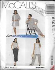 Vtg McCall's #6508 Misses' Shirt, Tunic, Top, Skirt 2 Lengths & Pants SZ 10-14 picture