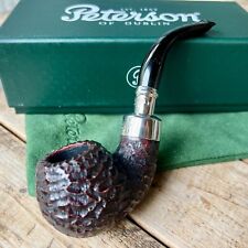 Peterson System Spigot Rusticated Bent Apple (302) P-Lip Pipe - Sterling Silver picture