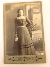 Pretty Young Woman in Fancy  Dress, Cabinet Photo, 6.5 x 4.25