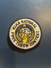 RARE vintage PA ELKS BPOE National Hoop Shoot patch FREE THROW Contest 3