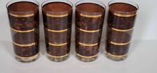 Vintage Georges Briard Set Of 4 Signed Drinking Glasses MCM STUNNING  picture