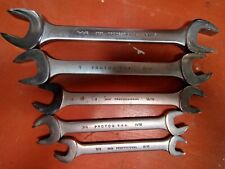 5 Pc Vintage Proto Professional Open End Wrench Set 9/16