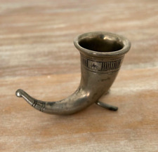 Vintage Hand Cast Norwegian Pewter Viking Drinking Horn picture