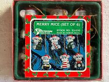 VINTAGE MERRY MICE (SET OF 6) BY CHRISTMAS AROUND THE WORLD, STOCK NO. 53-030 picture