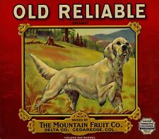 Old Reliable Brand Scarce Apple Crate Label - Delta, Colorado picture