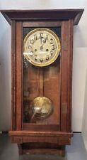 Antique Mechanical C1900  HAC  Wall Clock 1 Hammer Strike & Chime picture