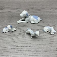 VINTAGE SET OF 4 DOGS - MADE IN JAPAN Animals Pet Blue White picture