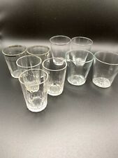 Antique clear glass 9 shot glasses clear glass assortment fine cut some crystal picture