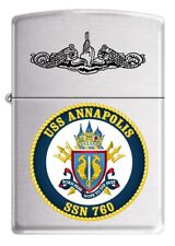 USS Annapolis (SSN-760)  Submarine Zippo MIB  Brushed Chrome picture