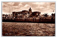 RPPC Bank of Italy Colony Grand Hotel Tripoli Libya Photo Vtg Postcard picture