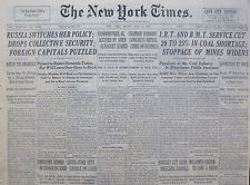 5-1939 WWII May 5 RUSSIA SWITCHES HER POLICY; DROPS COLLECTIVE SECURITY; FOREIGN picture