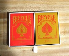 Rare, NIB J. Crew Bicycle Playing Cards Set Red & Gold Packs Sealed, Mint picture