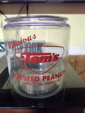Vintage Tom's Toasted Peanuts Glass Jar NO LID picture