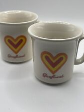 (4) Decaffeinato Made In Italy Heart Espresso Demitasse Coffee Cups White Small picture