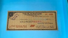 MINT CONDITION paycheck 1948; Blackstone Hotel, Fort Worth Texas;  picture