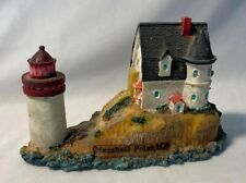VINTAGE LIGHTHOUSE FIGURINE. Marshall Point. ME HAND PAINTED  picture