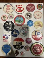 Random Vintage Pin-back Buttons/pins Lot #61 Protected In Sheet picture