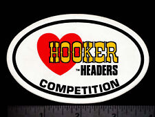 HOOKER HEADERS Competition - Original Vintage 1970's Racing Decal/Sticker picture