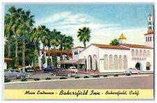 c1950's Main Entrance Bakersfield Inn Bakersfield California CA Postcard picture