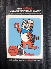 TONY JR FROSTED FLAKES FROSTED RICE 1981 KELLOGG'S INSTANT WIN BALL GAME CARD picture