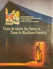 2 Vintage 1968 Marlboro Man Print Ads Ephemera Wall Art Decor Country picture