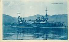 Blue Tint C-1910 Regia Nave Italia Italy Navy Military ship Postcard 20-8351 picture