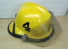Vintage Cairns Bros Model 770 Fire Rescue Helmet faceshield liner Yellow Fireman picture