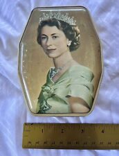 Vintage 1953 Coronation Queen Elizabeth British Royalty Metal Tin picture