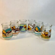Winnie the Pooh's Grand Adventure 1997 Welch's Glass Jelly Jars Complete Set 6 picture