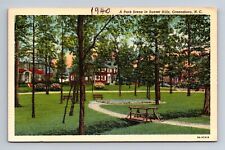 Sunset Hills Park Greensboro North Carolina Postcard c1940 picture