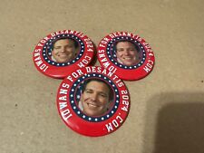 Iowa Caucus President 2024 Ron DeSantis official button lot pins picture