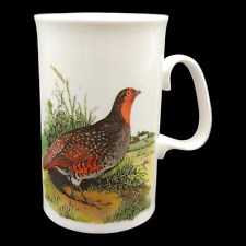 Dunoon Gray Partridge Coffee Mug - 12oz Jack Dadd Bird Facts Bone China England picture