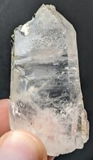 Natural clear Quartz with amphibole inclusions and epidote near its termination  picture