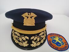 HAT CAP NASSAU COUNTY New York Police Chief Hat Vintage, Original, RARE picture
