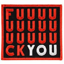 Sourpuss F*ck You Iron On Patch Rude Punk Gothic Rockabilly Tattoo Embroidered picture