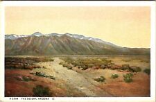 AZ-Arizona, Scenic View Desert, Mountain Background, Vintage Postcard picture