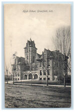 c1910 High School Building at Greenfield Indiana IN Unposted Postcard picture
