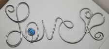 1/4 In Aluminum Wire Love Sign W/ Heart Shape  24x10 Never Will Rust  picture
