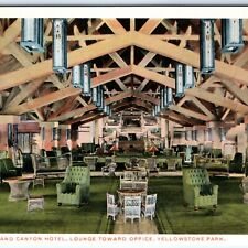 c1910s Haynes 100 Series #213 Grand Canyon Hotel Lounge Postcard Inn Ceiling A50 picture