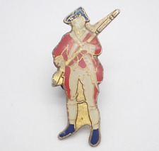 Red Coat Colonial British Soldier Vintage Lapel Pin picture