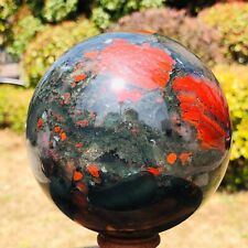 3.82LB Natural Beautiful African blood stone Quartz Crystal Sphere Heals 854 picture