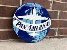 PANAM Airlines Pan American  Aluminum  round metal sign picture