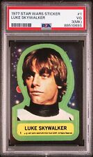 1977 Topps - #1 Luke Skywalker - Star Wars Sticker - PSA 3(MK) VG picture