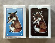 1980’s Vintage Hoyle ~ “Fox Cigarettes Playing Cards” ~ 2 New Decks picture