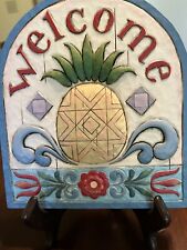 jim shore welcome Pineapple Plaque picture