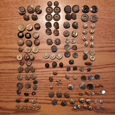 Vtg 130+ Buttons Lot Gold Brass Tone Assortment Several Matching Sewing Crafts picture