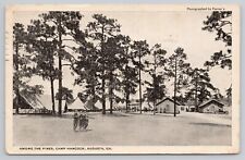 Postcard Camp Hancock Augusta Georgia Soldiers Among the Pines Posted June 1918 picture