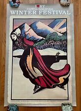 1983 Original Travel I Love NY Winter Festival Poster Milton Glaser Saratoga picture