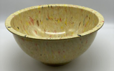 Vintage TEXAS WARE Melmac CONFETTI MIXING BOWL No. 125 YELLOW RED SPECKLED BLACK picture