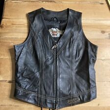 Harley-Davidson Black Leather Riding Vest/RN 103819/CA 03402/Womens Small picture